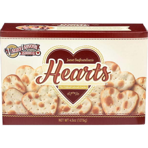 Valley Lahvosh Lahvosh Crackerbread Hearts Original 4.5 oz., PK12 4701300 - main
